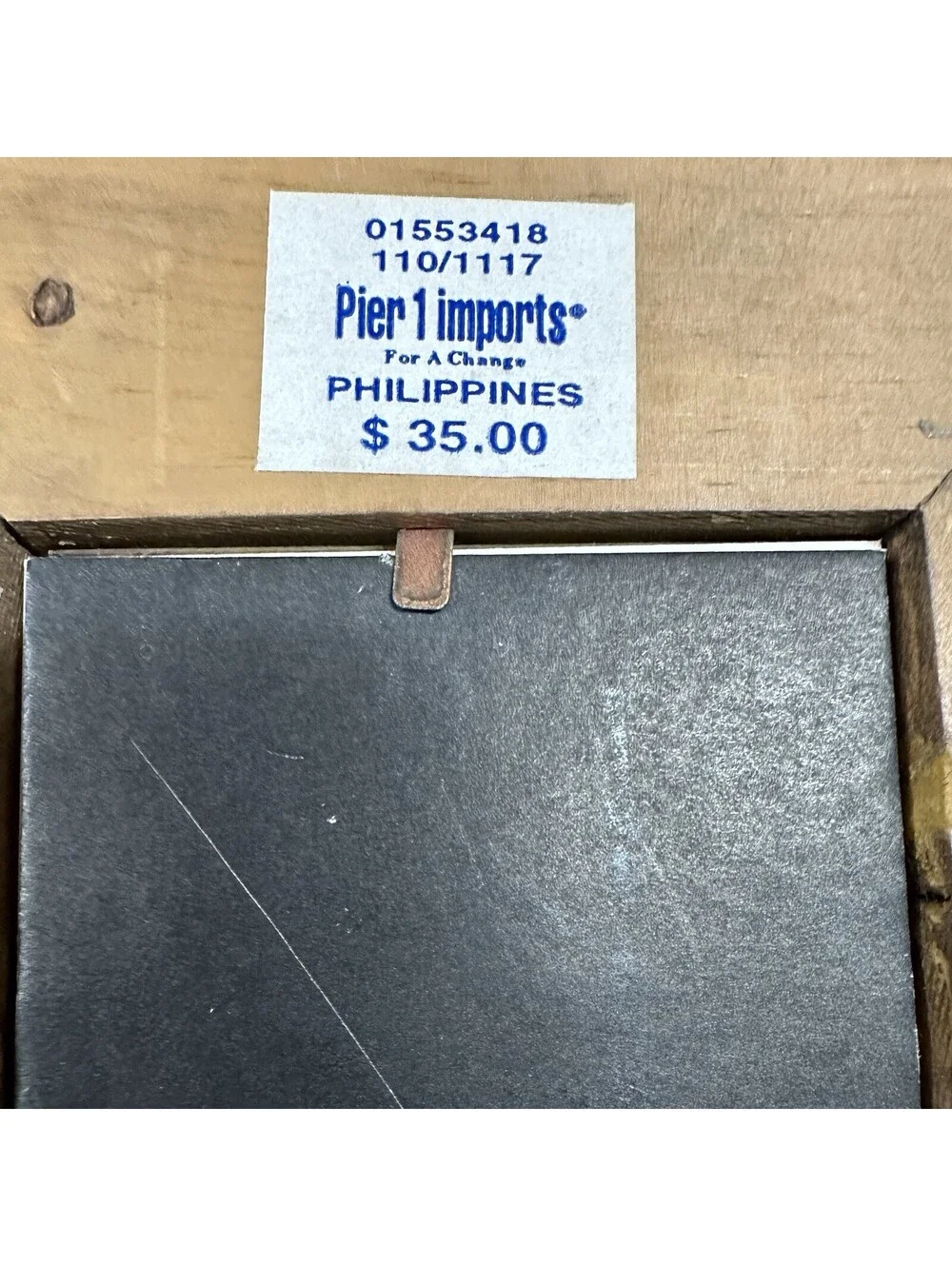 Pier 1 Imports Wooden Hinged Double Picture Frame